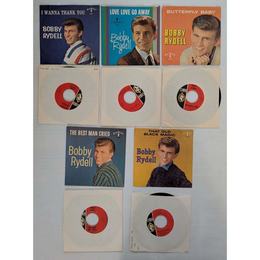 BOBBY RYDELL Vinyl Records Lot of 5 Cameo 45 RPM 7" with Picture Sleeves